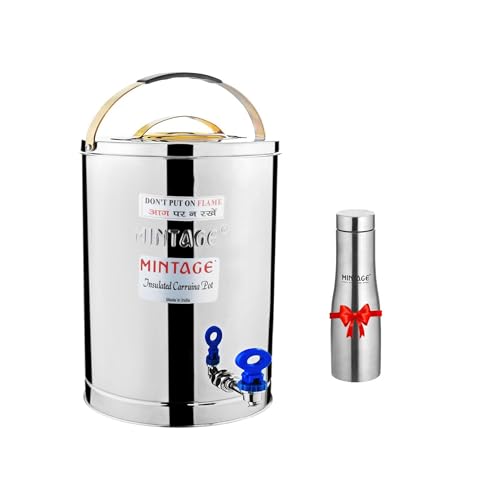 Image of Mintage Tea Container Alpine + Water Bottle 2.5 Liters | Container with Tap Hot & Cold Dispenser Overnight Storage Ideal as Chai Kettle for Canteen /Restuarant