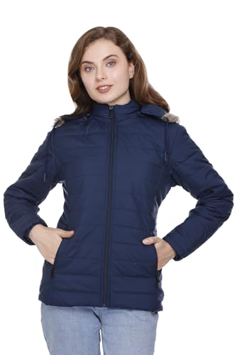 Image of RARE TIMES Women's Stylish Solid Full Sleeves Jacket | Winter Wear Quilted Jacket for Travelling | Regulaer Fit Puffer Jacket For Women