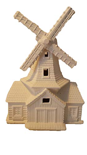 Windmill Village House Ready to Paint, Ceramic Bisque