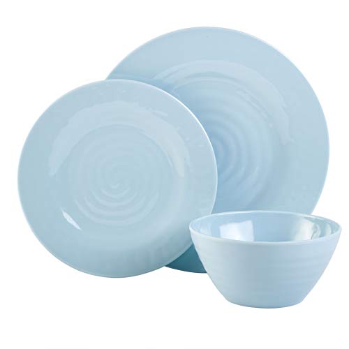 Gibson Home Brist Melamine Dinnerware Set, Service For Four (12Pcs), Pastels #TOP6