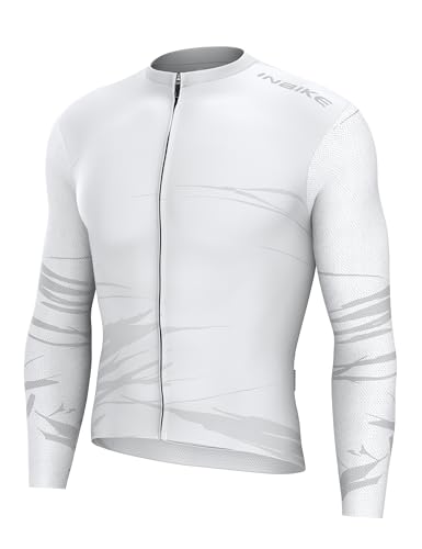INBIKE Maglia Ciclismo Uomo con Maniche Lunghe Maglia MTB Maglia Bici Traspirante Asciugatura Rapida Magliette Mountain Bike