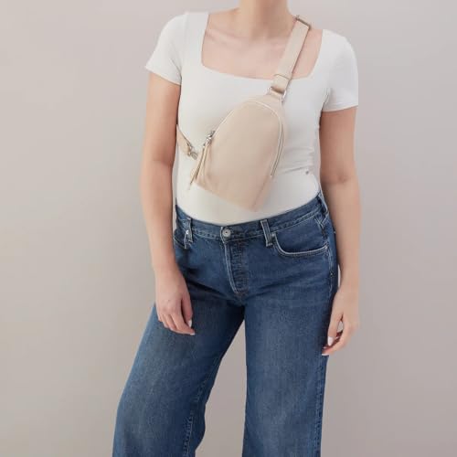 Image of HOBO Fern Leather Hands-Free Sling Bag with Adjustable Strap, Fashionable Style, Room for Wallets and Essentials