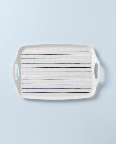 Image of Lenox 895239 Blue Bay Melamine Handled Platter, Lightweight Melamine Material