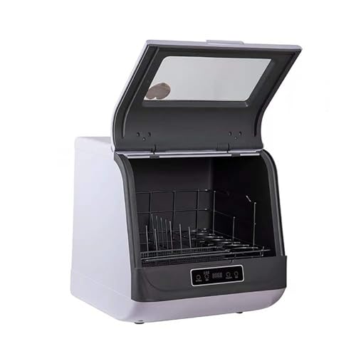 Lavavajillas de escritorio compacto, modelo de encimera totalmente automático para platos, cuencos y cubiertos