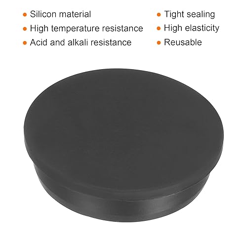 Image of uxcell High Temp Silicone Plug Mount Dia 57mm /2.24 inch T Shaped Rubber Stopper Hole Plugs for Powder Coating Plating Waterproof Plugs Sealing Plugs Black Pack of 1(OD 62mm)