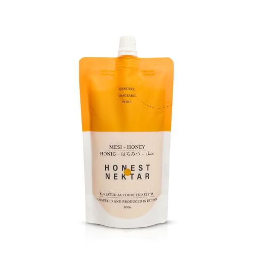 HONEST NEKTAR CREAMED HONEY POUCH 300G No sticky mess,Exquisite Northern Honey,Free of Any Additives