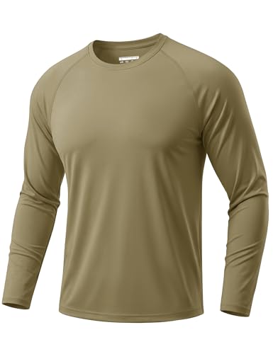 TACVASEN UV Shirt Herren Langarm UPF 50+ UV Protection T Shirt Lang Rashguard-Shirt Männer, Stumpfes Cyan, L 1