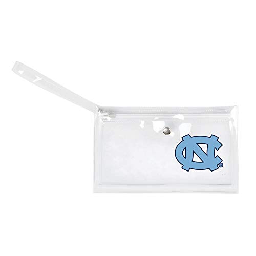 Image of NCAA North Carolina Tar Heels Unisex Ncaancaa Ticket Wristlet, Clear, 9 inch by 5.25 inch