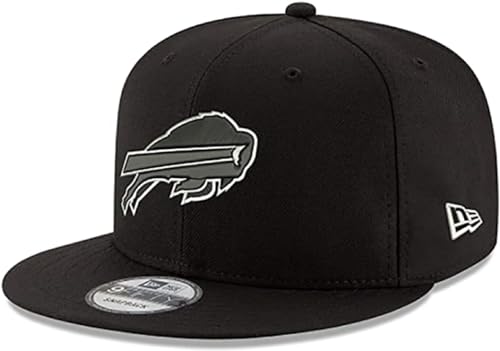 New Era NFL 9FIFTY Black White Adjustable Snapback Hat Cap One Size Fits All (Buffalo Bills)