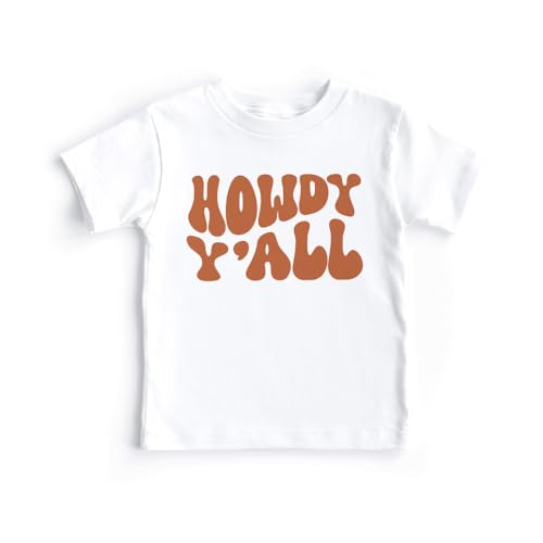 Retro Howdy Yall Toddler Shirt - Funny Cowboy Country Western T-Shirt - Cute Natural Toddler Youth Tee3
