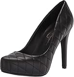 Jessica Simpson Women's Parisah Platform Pump, Black Quilt, 9 M US