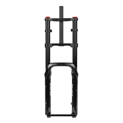 Mountainbike-Fahrrad Federgabel 20'' E-Bike Luftfedergabel 120 mm Federweg 5.0 Fatbike-Reifen Fahrradgabel Steckachse Gerade Doppelschulter-Vorderradgabel Zugstufeneinstellung Scheibenbremse