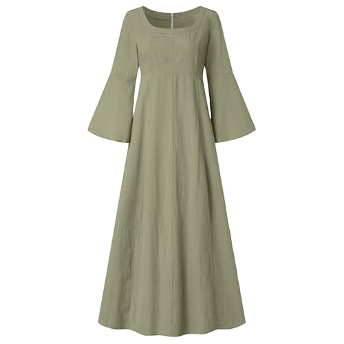 Juniors Long Sleeve Dresses Dresses Homecoming Dresses for Women Crew Neck Formal Dressy Muslim Maxi Long Dresses3