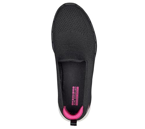 Skechers GO Walk 6 - Ocean Splash, Black/Hot Pink, 5.5
