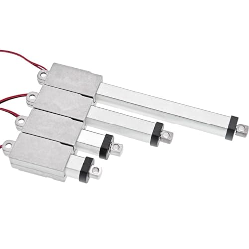 Actuador lineal eléctrico mini 24V con carrera de 10 a 100 mm metal
