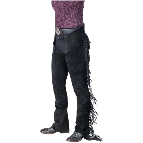 Tough 1 Suede Equitation Chaps X-Small Black