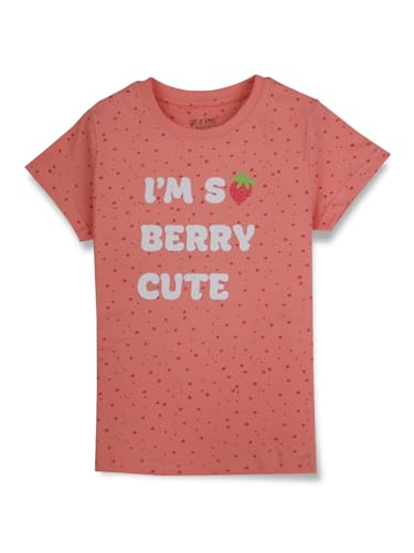 Image of Gini & Jony Girls Printed Cotton Round Neck Half Sleeve Knits Top