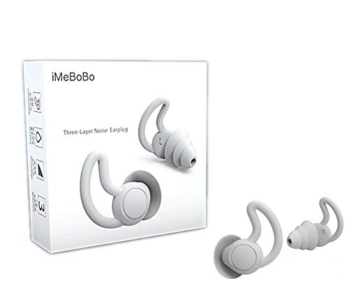 Fishstar Reusable Safe Silicone Earplugs Noise Cancelling Ear Plugs for Sleeping (Reduce 40dB)