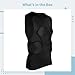 Kronabelle Breathable Protective Soccer Vest, Black, Padded, Sleeveless, S-XL, Polyester, for Rugby and