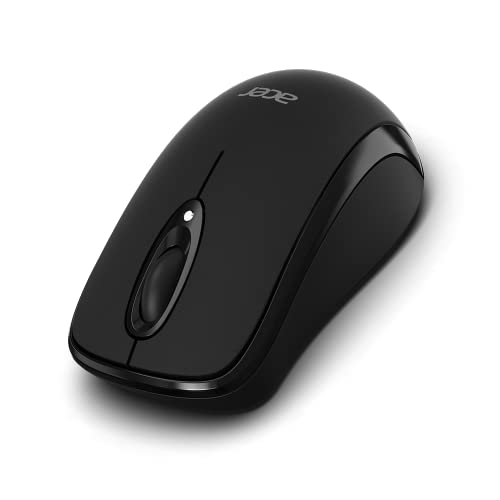 Image of acer Bluetooth Optical Black Mouse | 1000DPI | Windows PC and Certified Works with Chromebook | Fully Covered in a Silver Ion Protected Body