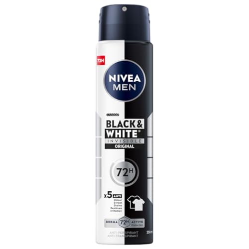 NIVEA Antiperspirant Black&White Invisible Orginal spray, 250 ml