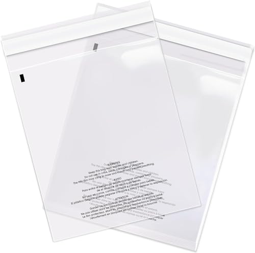 Infinite Pack 4” X 6” 1000 CT Self Seal Clear Poly Bags with Suffocation Warning for Retail Packaging, Shipping Permanent Adhesive
