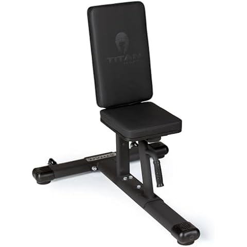 Titan Fitness Seated Stationary Bench, Rated 330 LB, Utility Upright Tricep Bicep Shoulder Press Weight Bench Cover