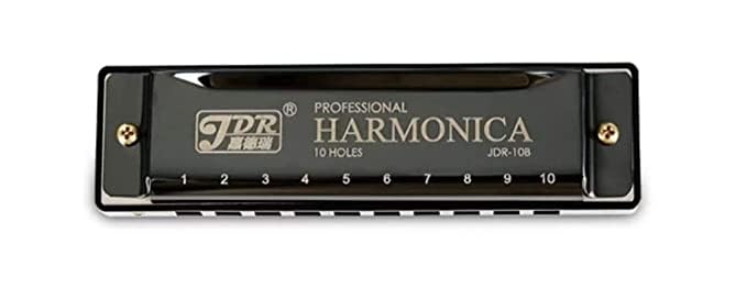 Image of KETOSTICS JDR MOUTH ORGAN /HARMONICA 10 HOLES (KEY OF C) SILVER FOR MUSIC LOVERS