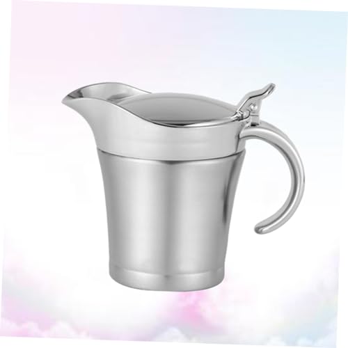 HAKIDZEL 1Pc Creme Servidor Condimentos Recipientes Molheira De Metal De Molho Isolado Jarro De Molh