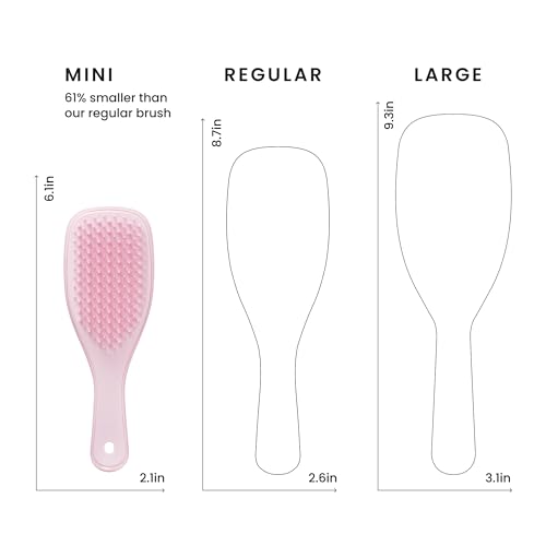 Tangle Teezer Ultimate Detangler Mini Hair Brush, Millennial Pink by Tangle Teezer - Used condition - Image 8