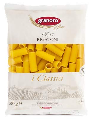 Granoro Rigatoni 17 Macaroni Pasta 100% Durum Wheat, 16 Ounces (Pack of 2)
