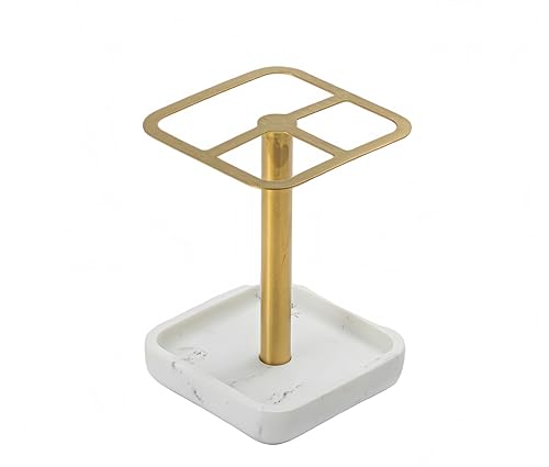 DKUWBJAS Gold Toothbrush Holder for Bathrooms - Practical Toothbrush Holders with Storage Design Space-Saving Organizer for Bathroom