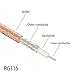 POBADY RG316 Cable Low Loss RF Coaxial Cable 50ohm 16.4FT/5M Brown