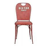 Biscottini Eisenstuhl 92x48 cm | Gartenstühle Metall | Metallstuhl | Gartenstuhl Eisen antik | Garten und Balkon stühle | Gartenstuhl Metall