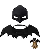 BTACGWP Costume Halloween Pipistrello per Gatti e Cani, Taglia S, Set da 1 con Maschera 3D...