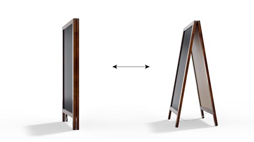 ALLboards Kundenstopper – lackierter Holzrahmen 78×44 cm, Kreidetafel, Restaurant-Tafel