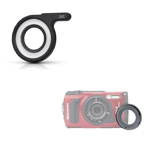 JJC LED Light Guide with Conversion Lens Adapter for Olympus Tough TG7 TG6 TG5 TG4 TG3 TG2 TG1