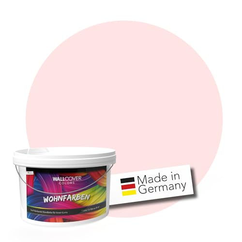WALLCOVER Colors Pastellfarben Wandfarbe Hellrosa Pastell 2,5L für Innen Innenfarbe Sanftrosa Matt Profi Innenwandfarbe in Premium Qualität