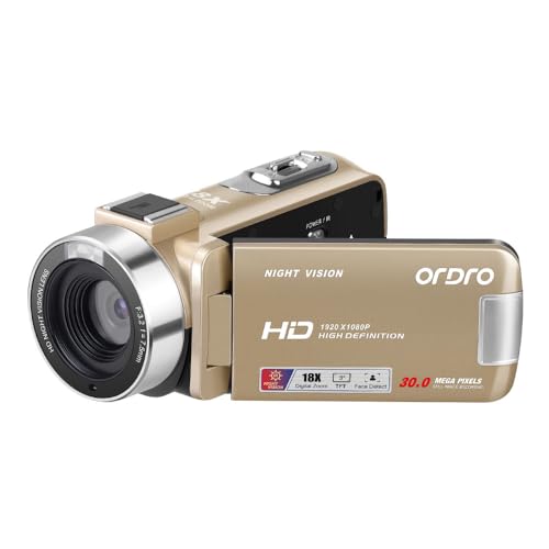 Amazon | Ordro B320 ビデオカメラ 1080P 30 FPS レコーダ フルHD 30