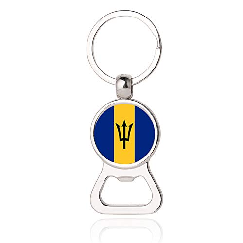 Porte-clés décapsuleur style drapeau national de la Barbade Cadeau souvenir créatif