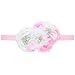 LDDCX Pink Baby Girls Flower Headband and Bow Big Headbands Fashion Hair Accessories for Newborns and Infants.(FD107) (Pink)
