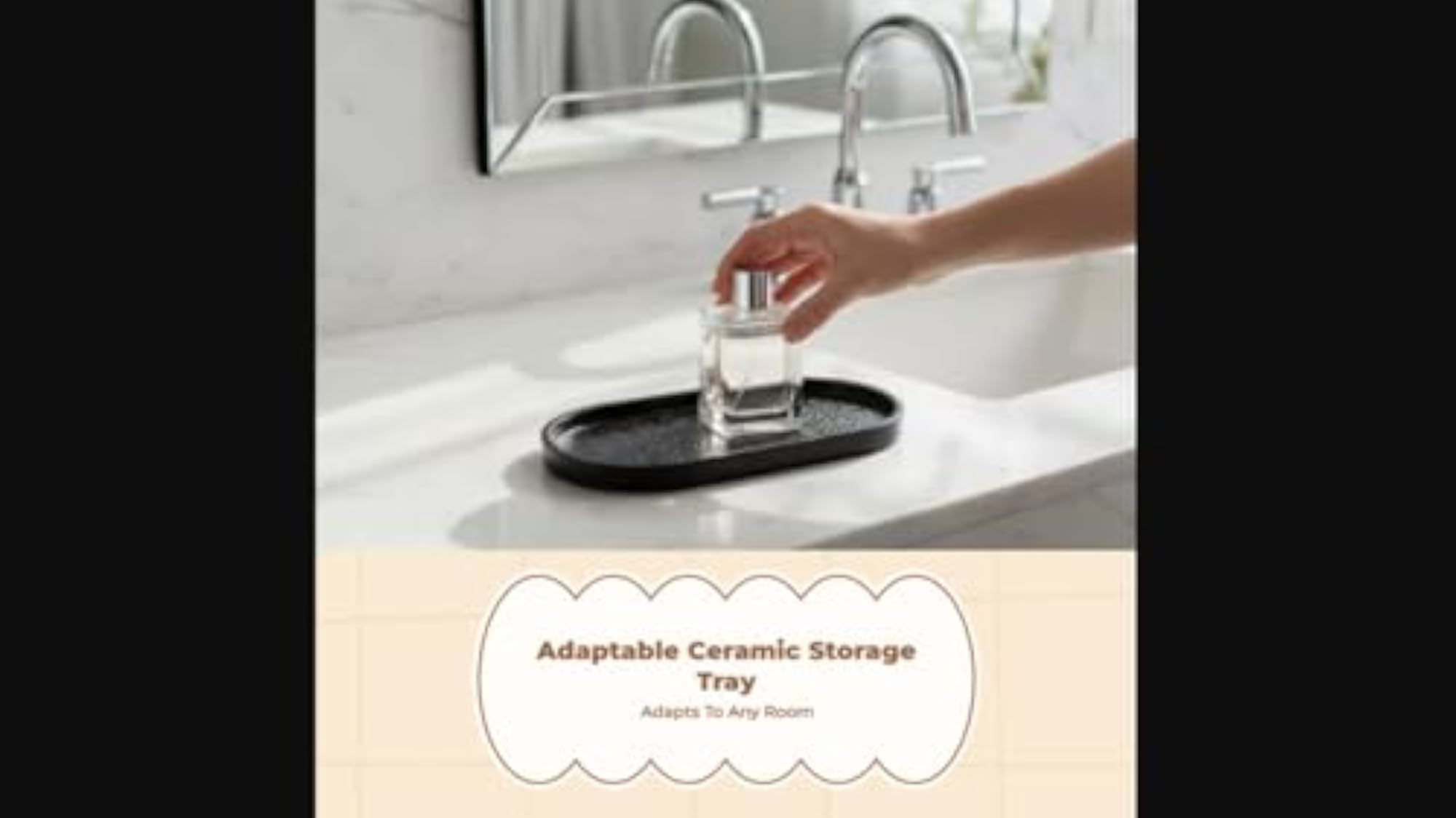Bathroom Countertop Organizer, Vanity Tray for Makeup