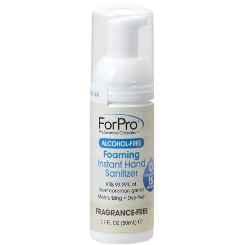 Image of ForPro Alcohol-Free Foaming Instant Hand Sanitizer, 1.7 Fl Oz - Moisturizing, Dye-Free Formula, Fragrance Free
