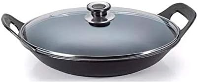 Panela Risoto De Ferro Fundido Com Tampa De Vidro - 5 L