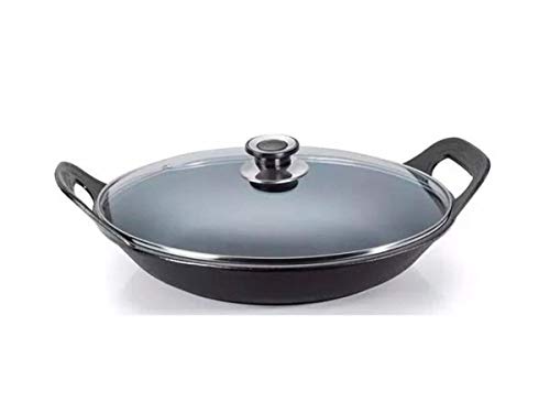 Panela Risoto De Ferro Fundido Com Tampa De Vidro - 5 L