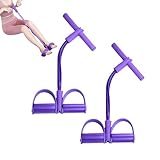 2 pezzi bande elastiche fitness, allenatore addominale, 4 tubi fascia fitness con pedana per caviglie e fascia elastica, estensore per tutto il corpo, maniglie e corda integrate for vita/bracci/gambe