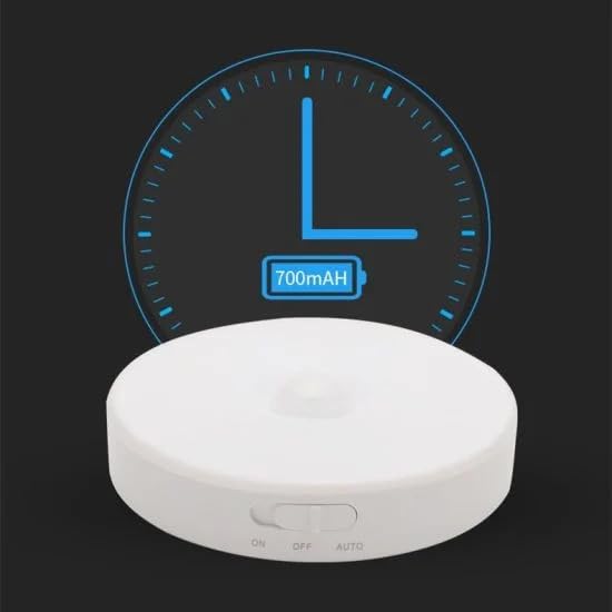 Image of White Motion Sensor LED Light for Home, USB Rechargeable Wireless Magnetic Self-Adhesive Lamp - Sensor Light for Cupboard, Kitchen, Bedroom & Stairs, Ceiling Light for Living Room