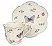 Porcelain Butterfly Teacup And Saucer With Gold Trim