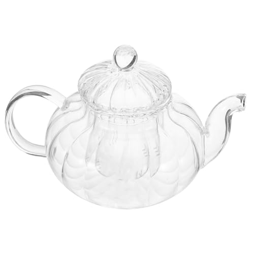 OUNONA Tetera de Vidrio Transparente con Resistente al Calor para Infusiones y Uso Diario Casa Eventos Sociales