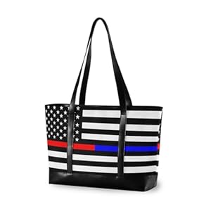 aidingzhi Usa Flag American Honoring Firefighter moderne laptop handtas met rits werk tote voor werk met lunch